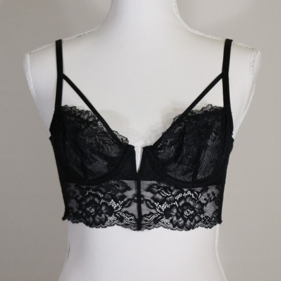 black wired bralette